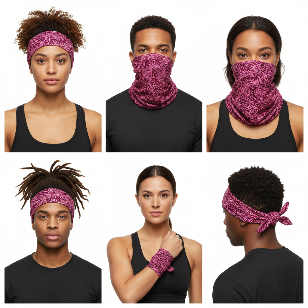 Functional Headgear - Lycra Afro Pink