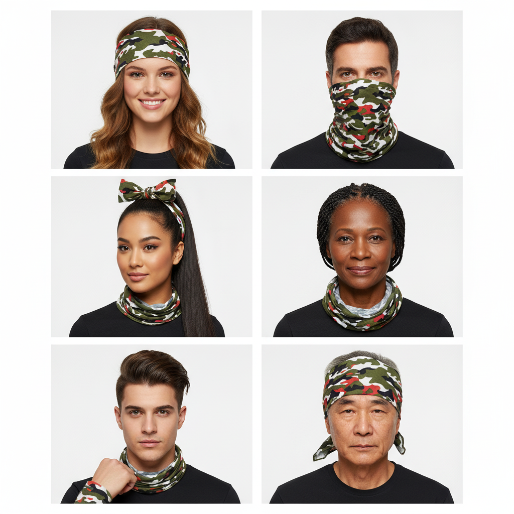 Functional Headgear - Coton Lycra Army Red