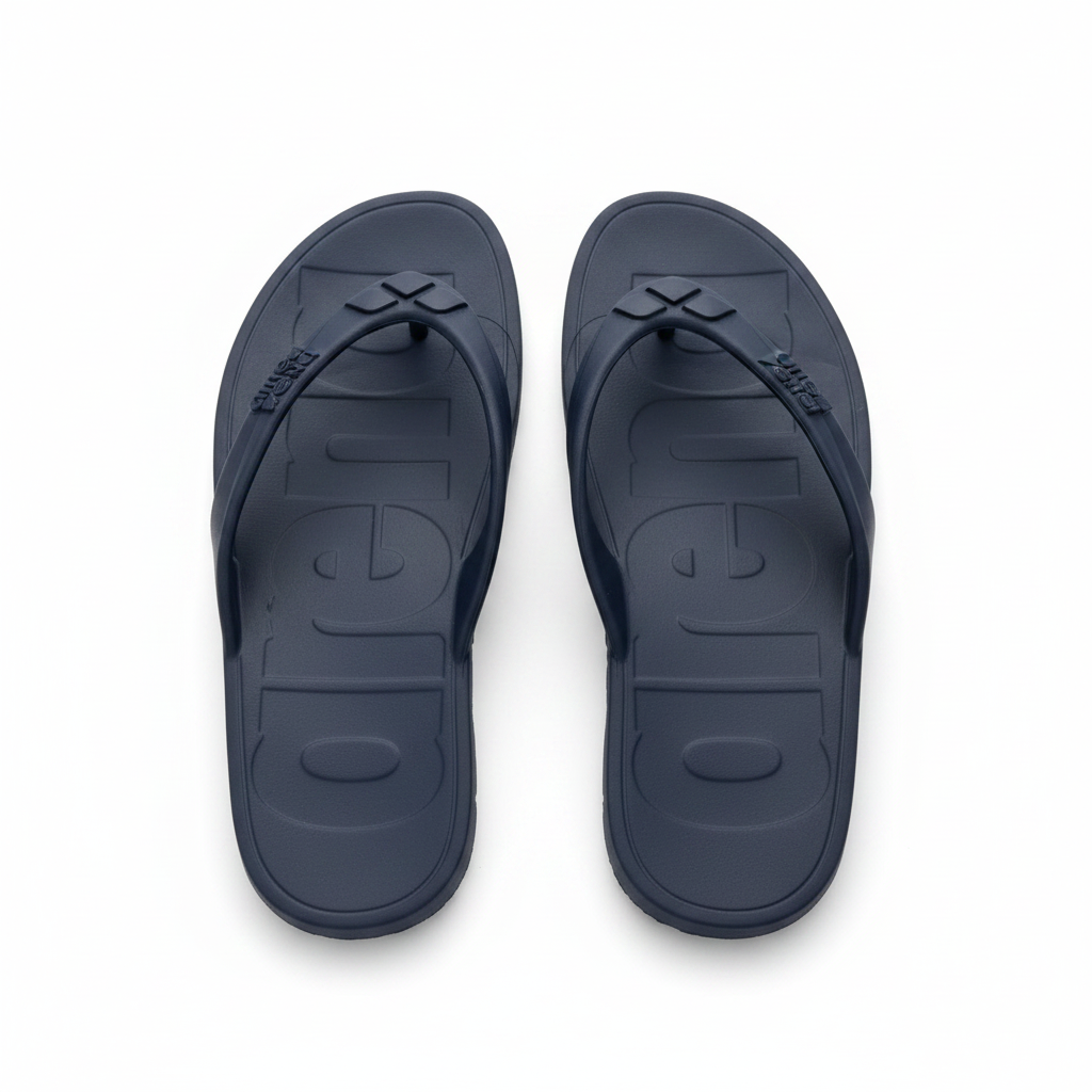 Navy Blue Flip Flops – White Background
