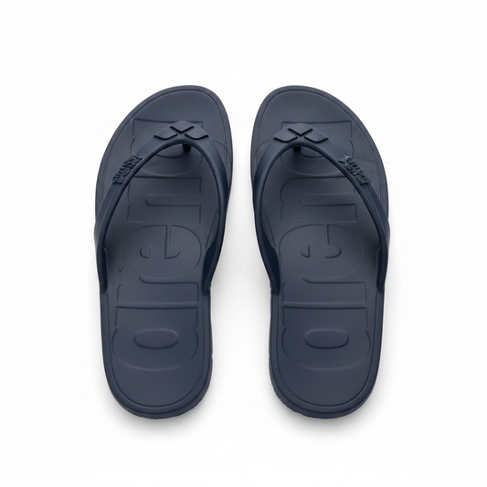 Navy Blue Flip Flops – White Background