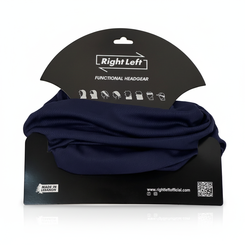 Navy headgear on white background