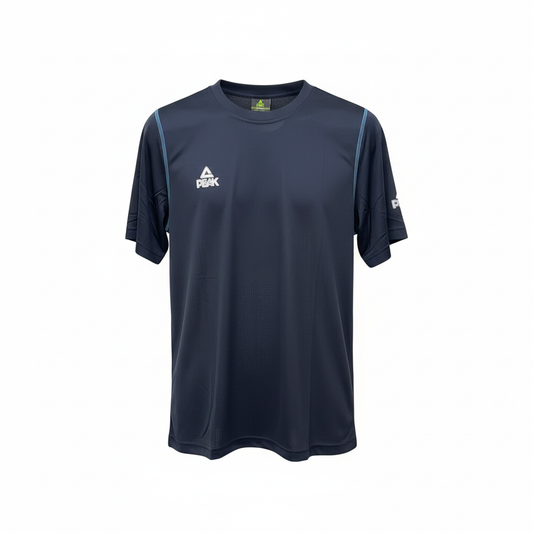 Navy Peak Athletic T-Shirt White Background Square