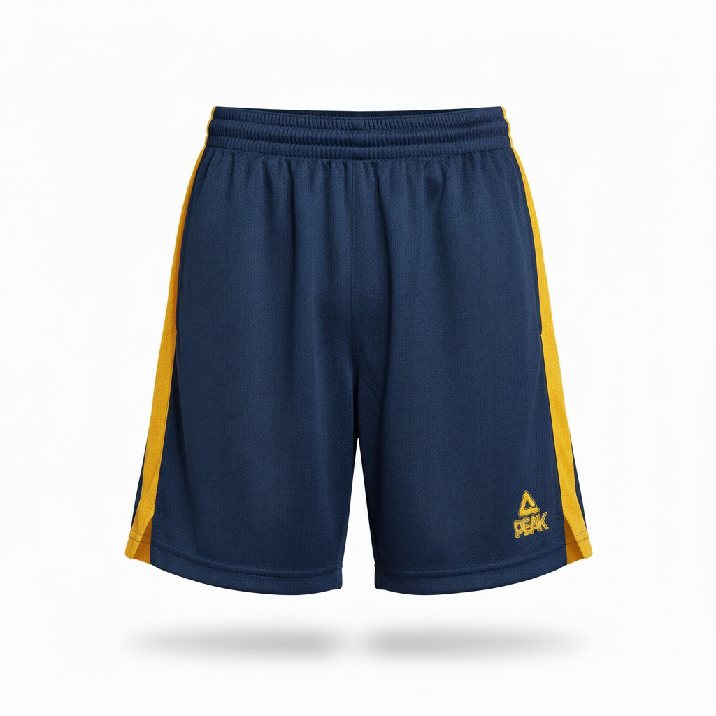 Navy & Yellow Peak Shorts Product Photo