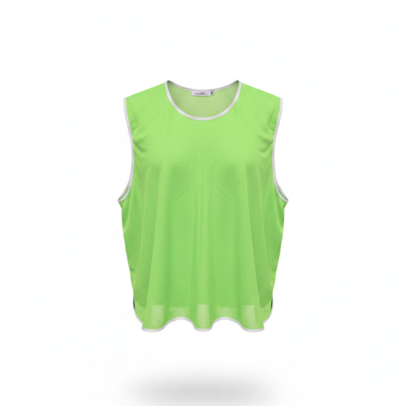 Neon Green Training Bib Ghost Mannequin