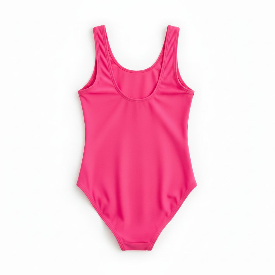 Neon Pink Leotard Back View