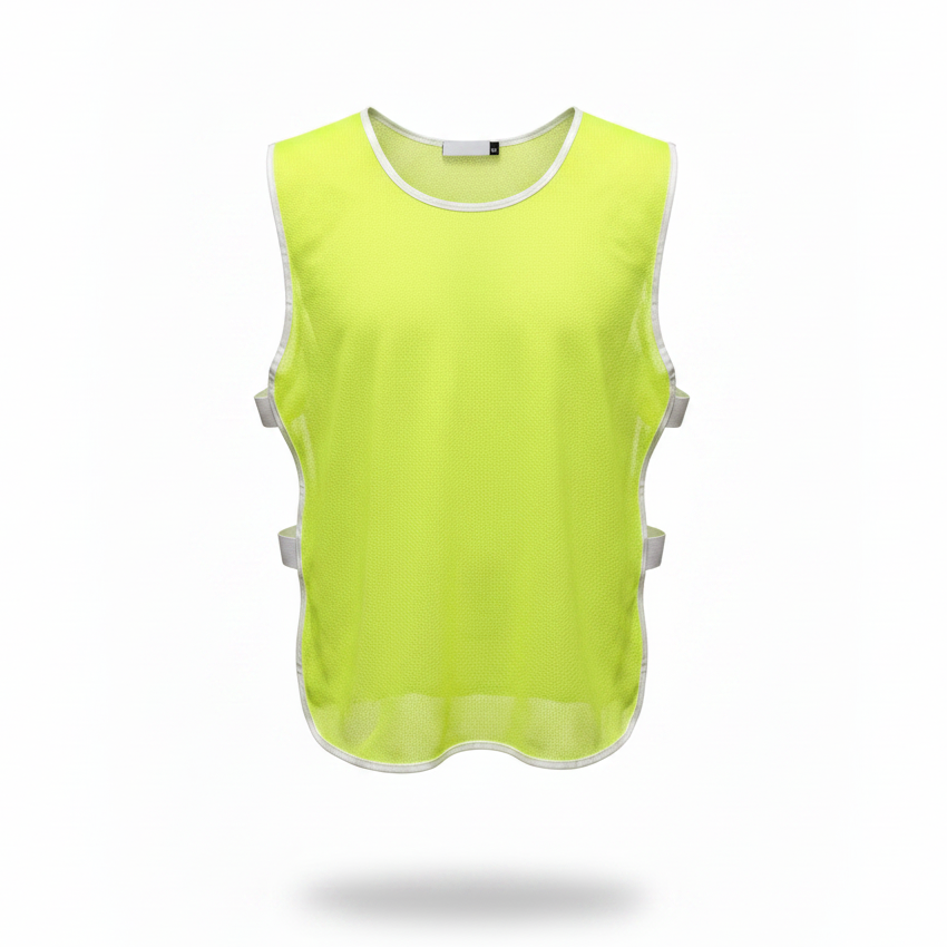 Neon Yellow Training Bib Ghost Mannequin