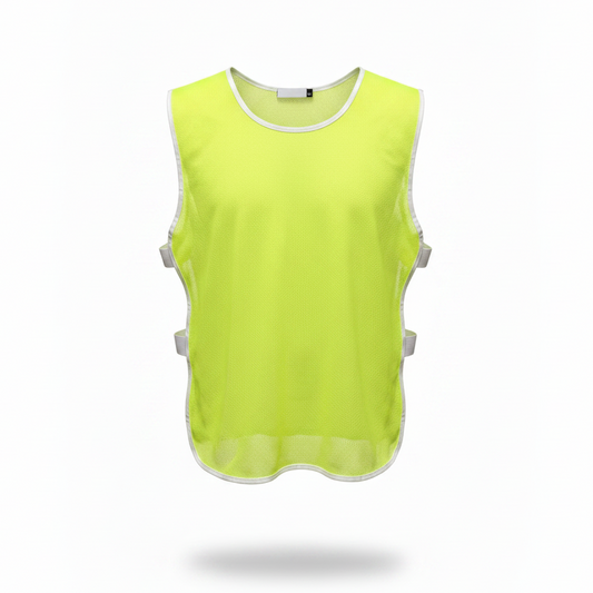 Neon Yellow Training Bib Ghost Mannequin