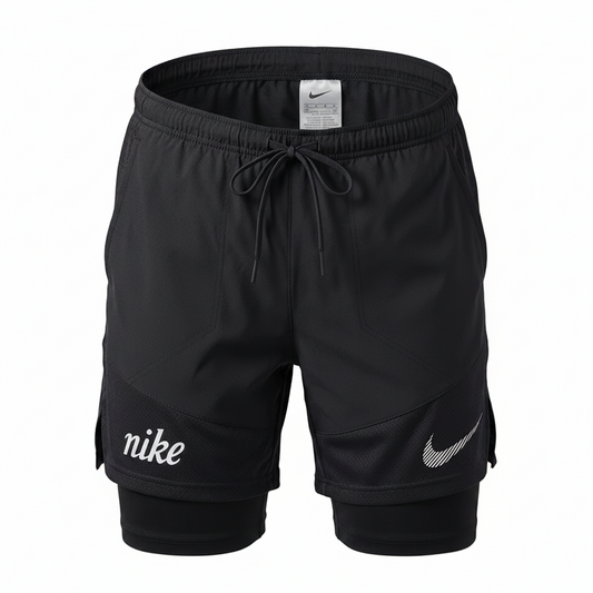 Nike 2-in-1 Running Shorts — Black