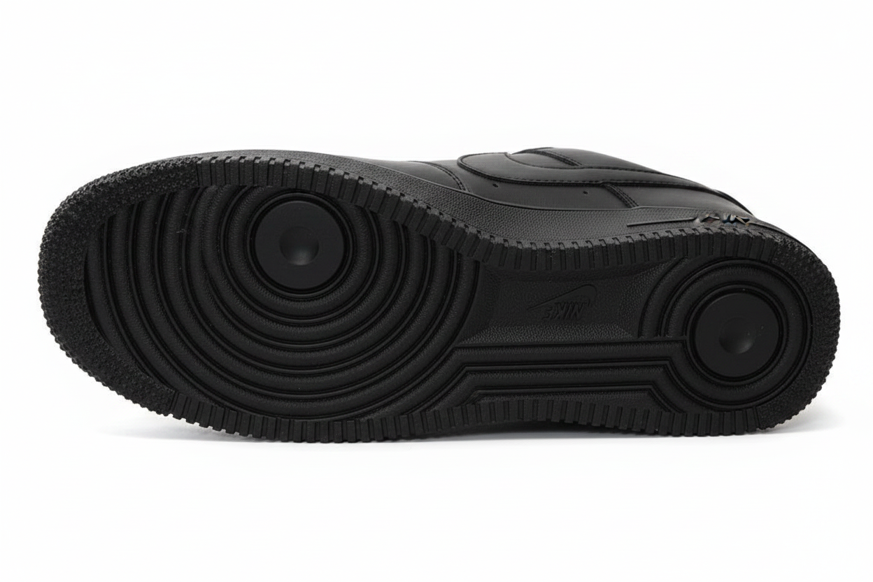 Nike Air Force 1 Black Sole View