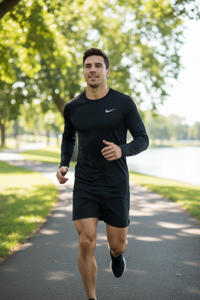 Nike Black Long Sleeve Running Top – Male Lifestyle