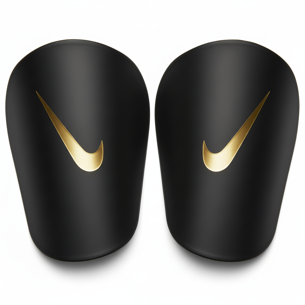 Nike Shin Guards Black Gold Logo