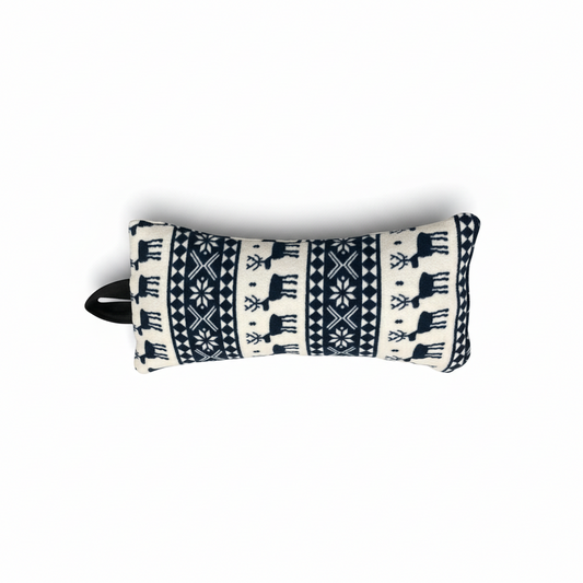 Nordic-patterned pillow with white background