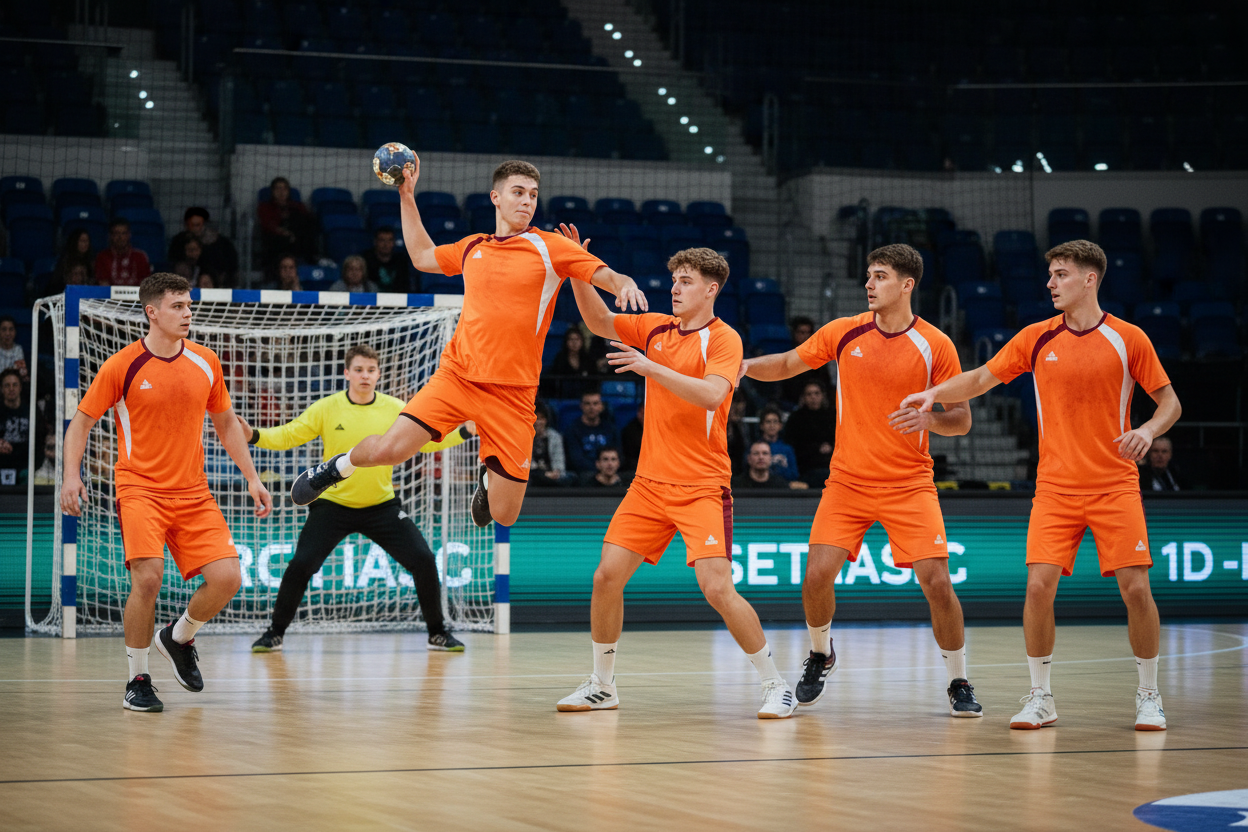 Orange Peak Handball Team in Action