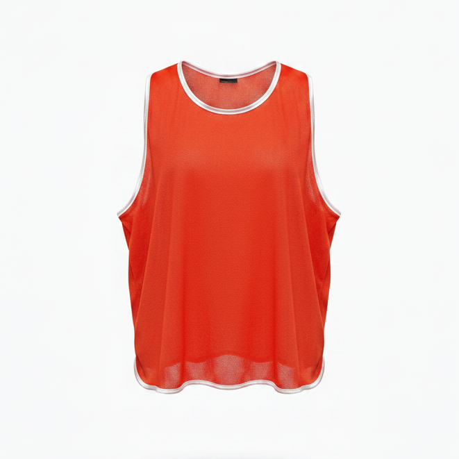 Orange Training Bib Ghost Mannequin