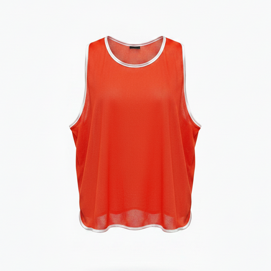 Orange Training Bib Ghost Mannequin