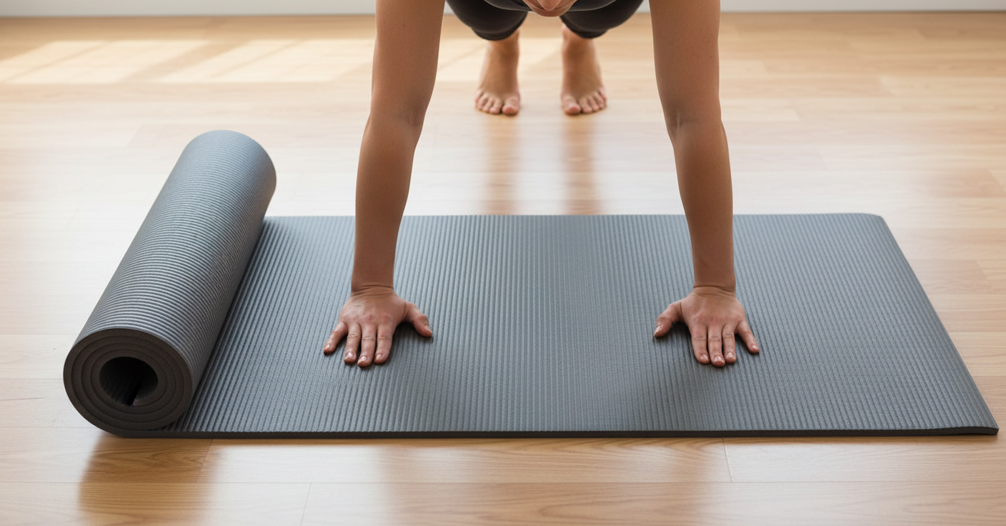 Overhead view during workout
