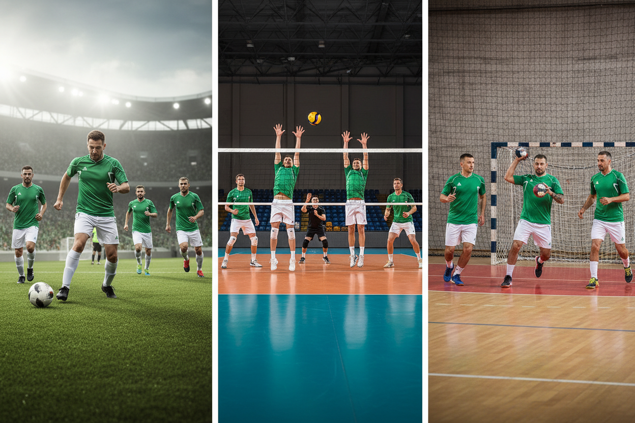 PEAK Green & White – Team of 6 – Football Volleyball Handball