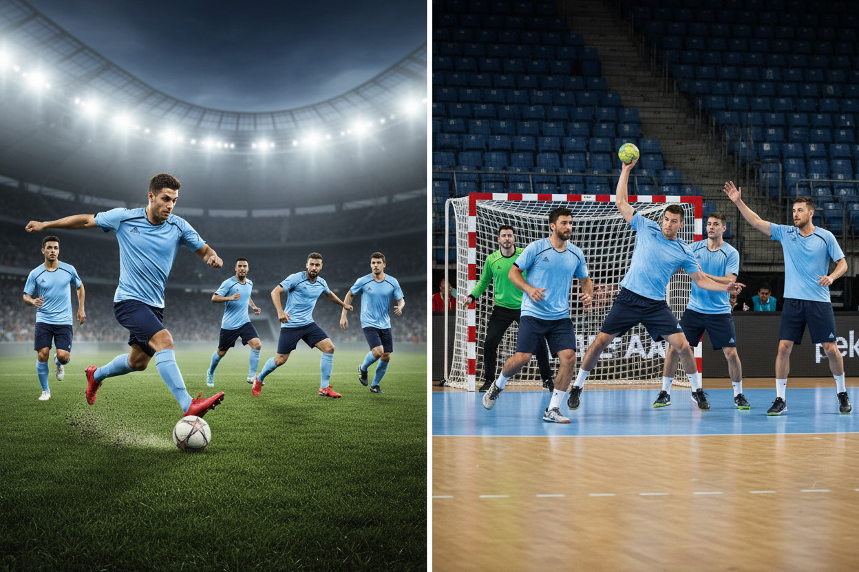 PEAK Light Blue & Navy – Team of 6 – Football & Handball