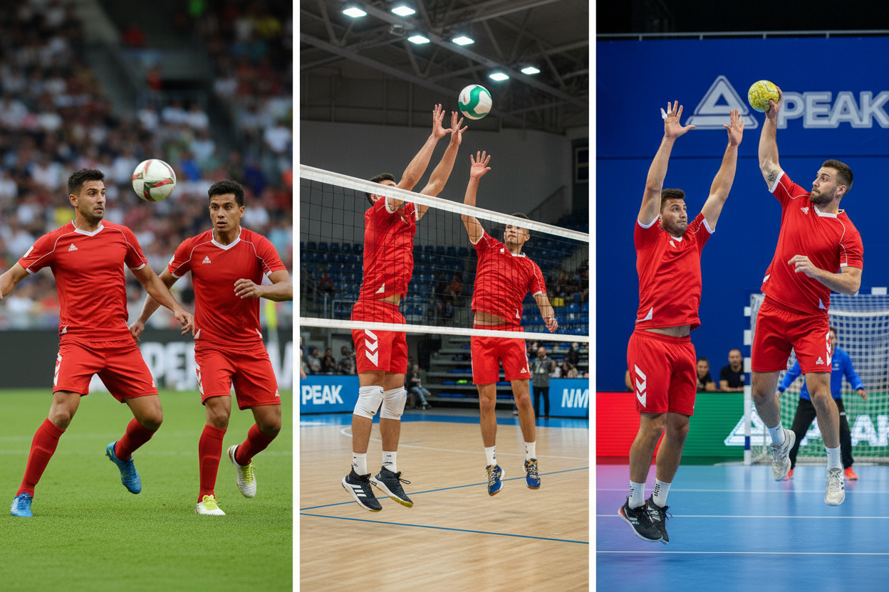 PEAK Red & White - 6 Players Football Volleyball Handball