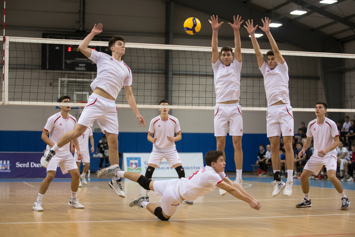 PEAK White & Red Uniform - Volleyball Team