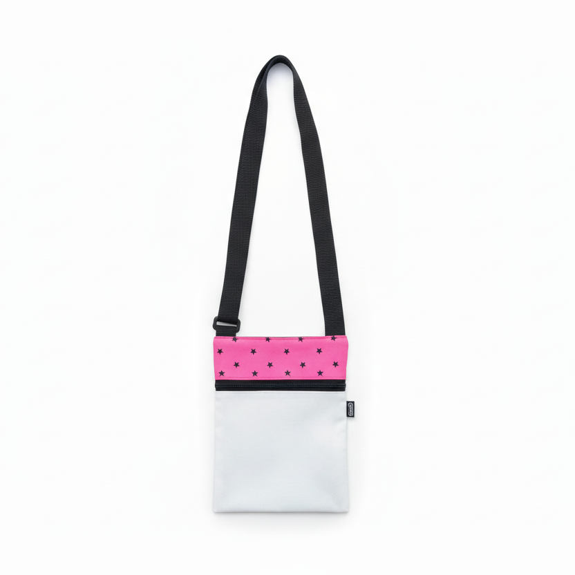 Crossbody bag White/Pink Stars
