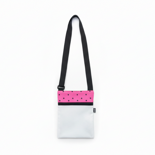 Crossbody bag White/Pink Stars