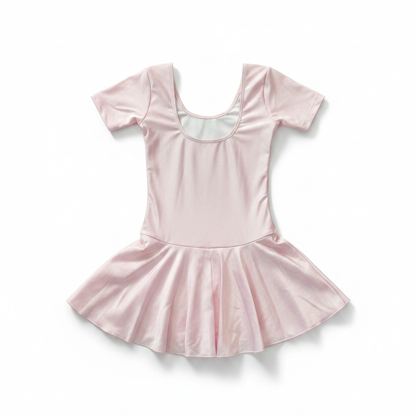 Pink Ballet Leotard Dress Back View