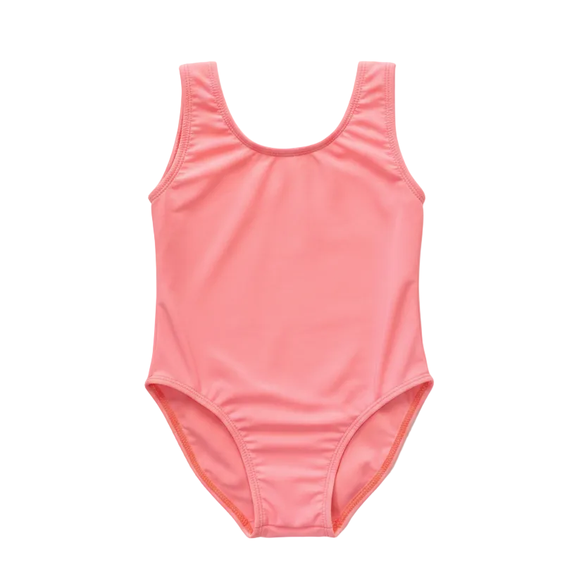 Pink leotard white background
