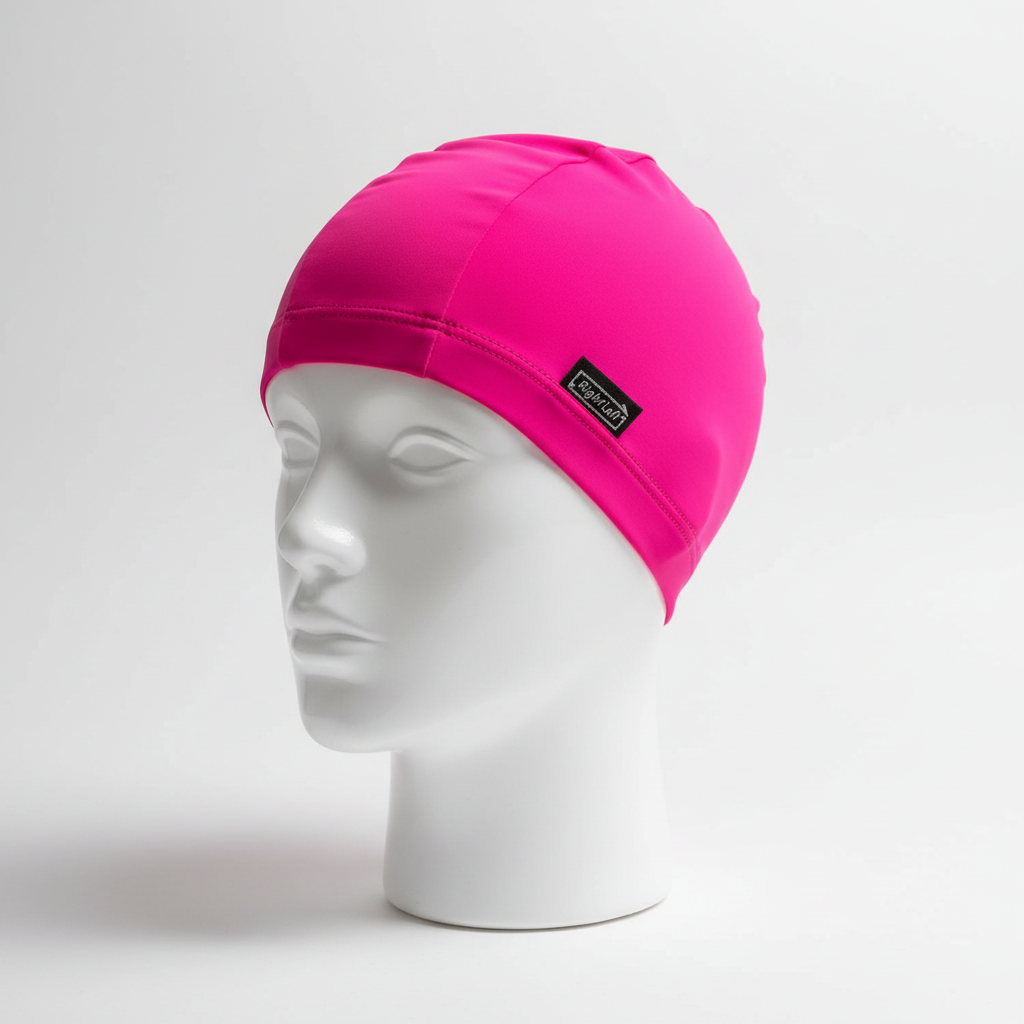 Pink Lycra Cap on Mannequin - Brand View