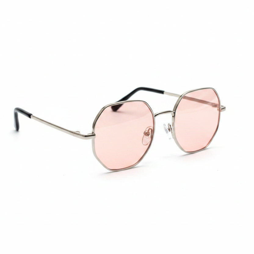 Pink Sunglasses on White Background