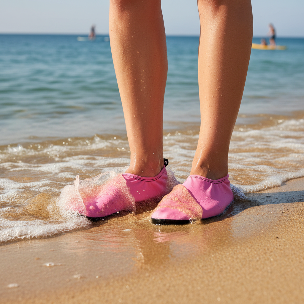 Pink water shoes lifestyle photo