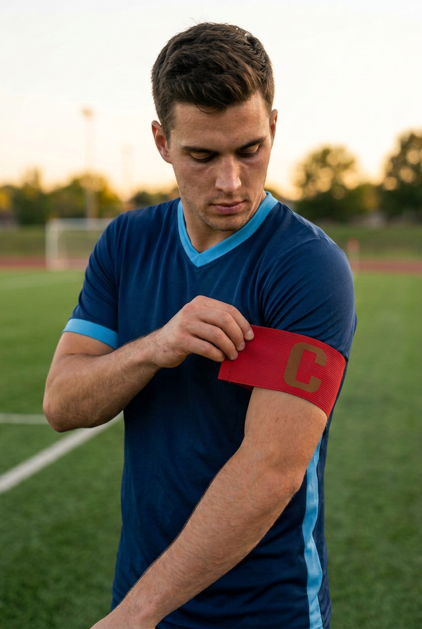 Player wearing the red captain’s armband