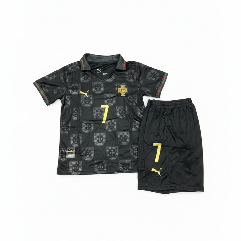 Portugal Puma Black Kit - White Background