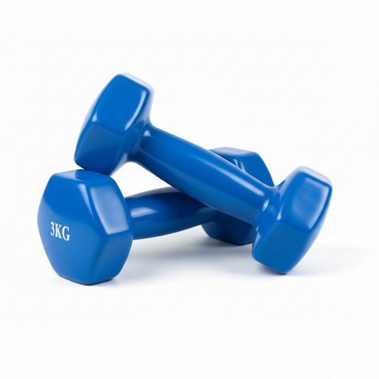 Professional blue 3kg dumbbells photo