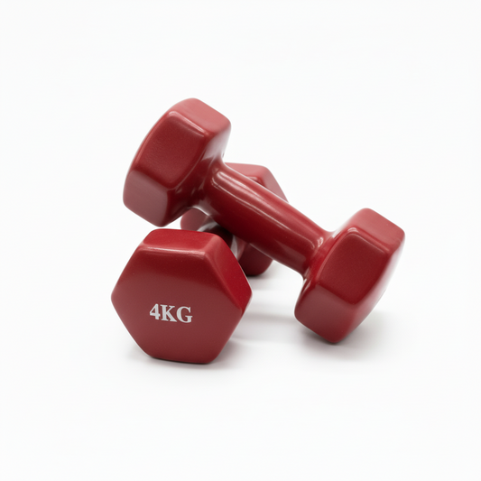 Professional red 4kg dumbbells photo
