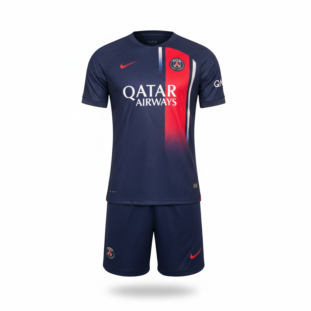 PSG Navy Home Kit - Ghost Mannequin White Background