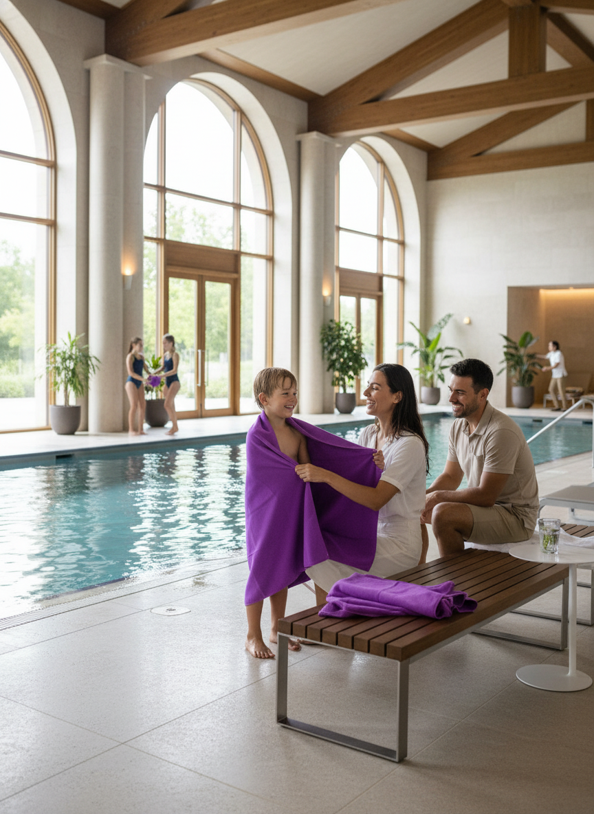 Microfiber Towel - Purple 150/85cm