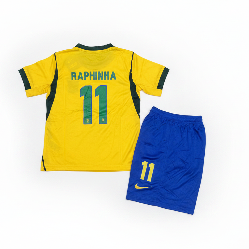 Football Uniform Brazil Kids Yellow/Blue