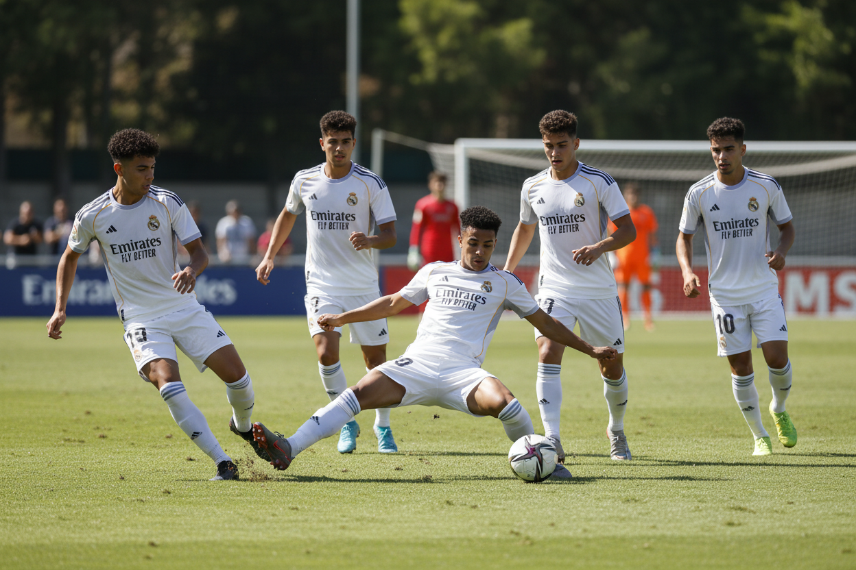 Real Madrid White Kit #10 - Adults Team Playing Football