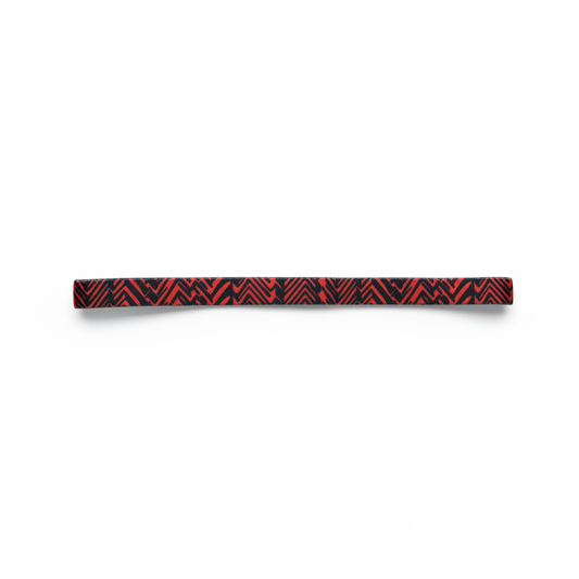 Red Black Zigzag Headband Square White Background