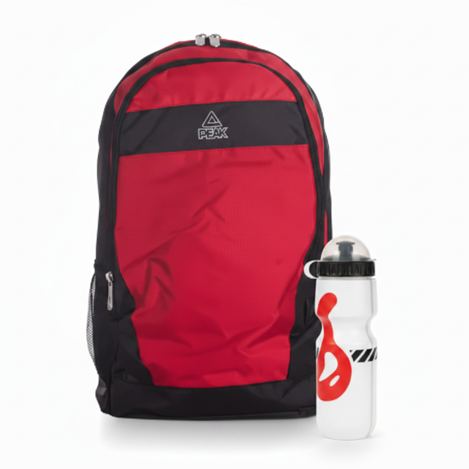 Red Peak Backpack with Water Bottle - Option 2