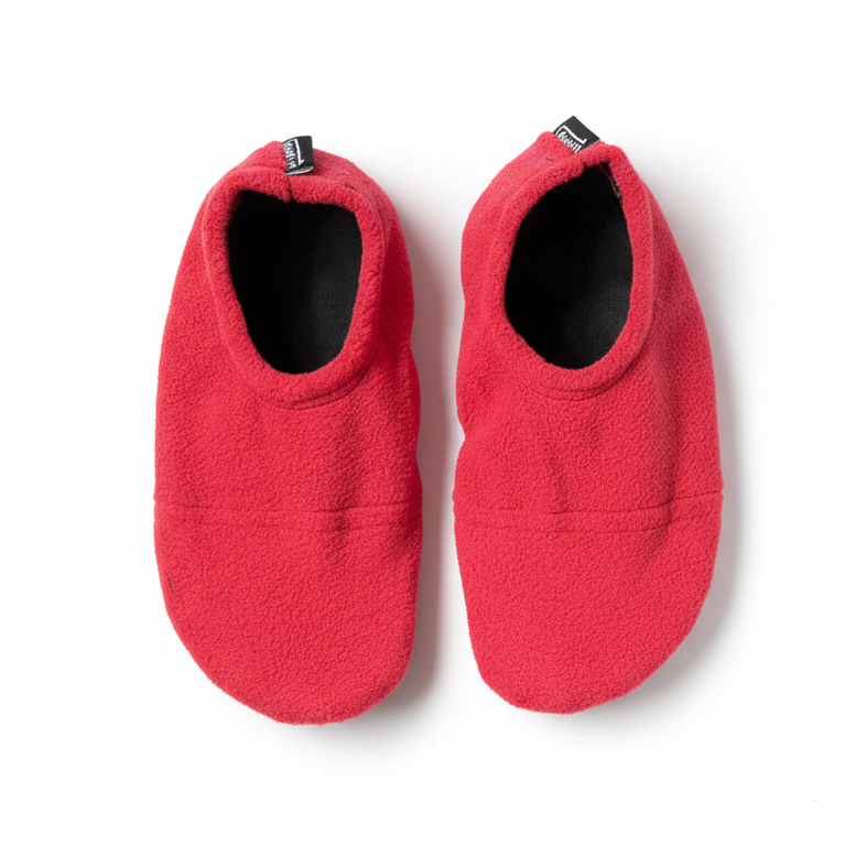 Red shoes on white background