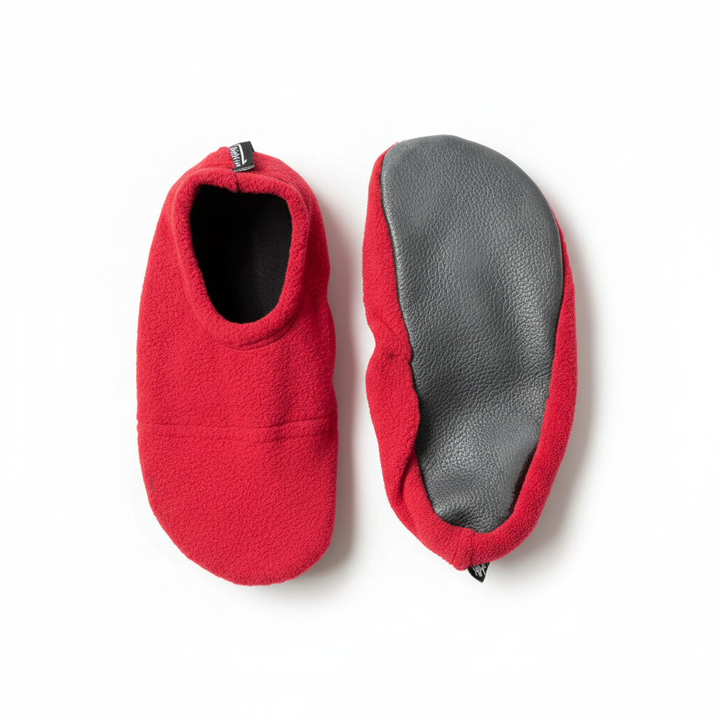 Red shoes with sole view on white background