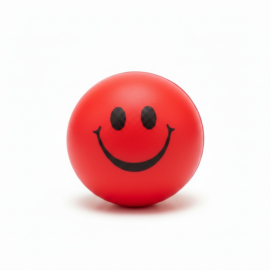 Red Smiley Stress Ball