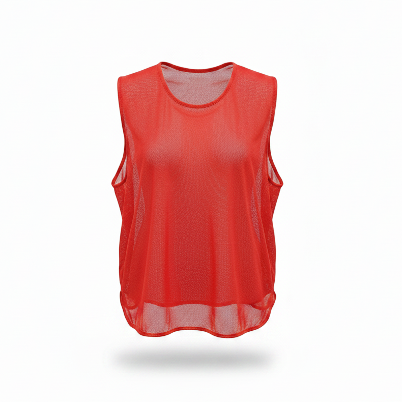 Red Training Bib Ghost Mannequin