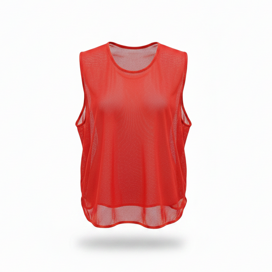 Red Training Bib Ghost Mannequin