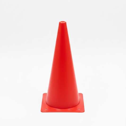 Red training cone white background