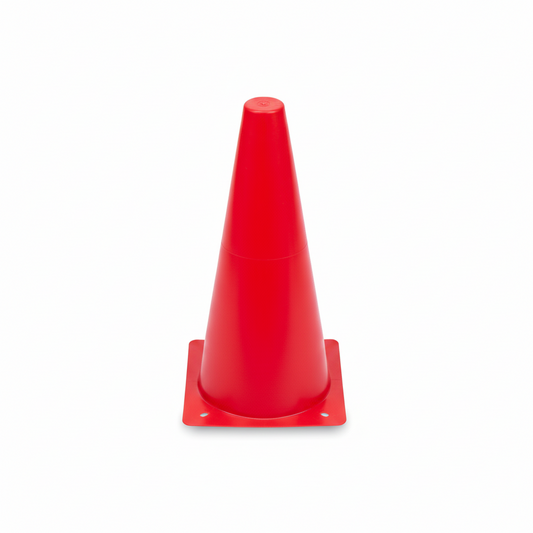 Red training cone white background