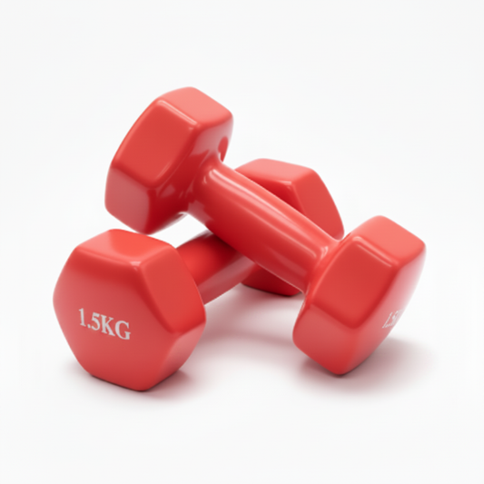 Red Vinyl 1.5kg Dumbbells