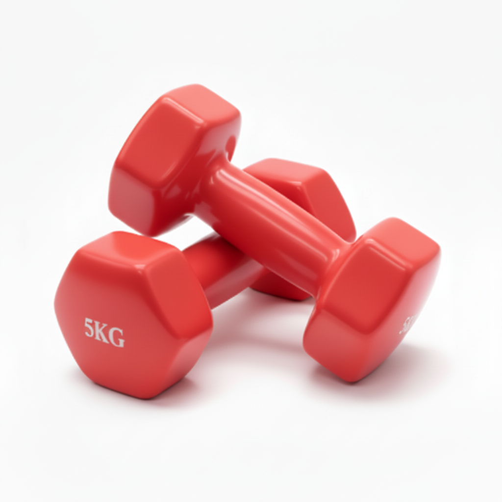 Red Vinyl 5KG Dumbbells